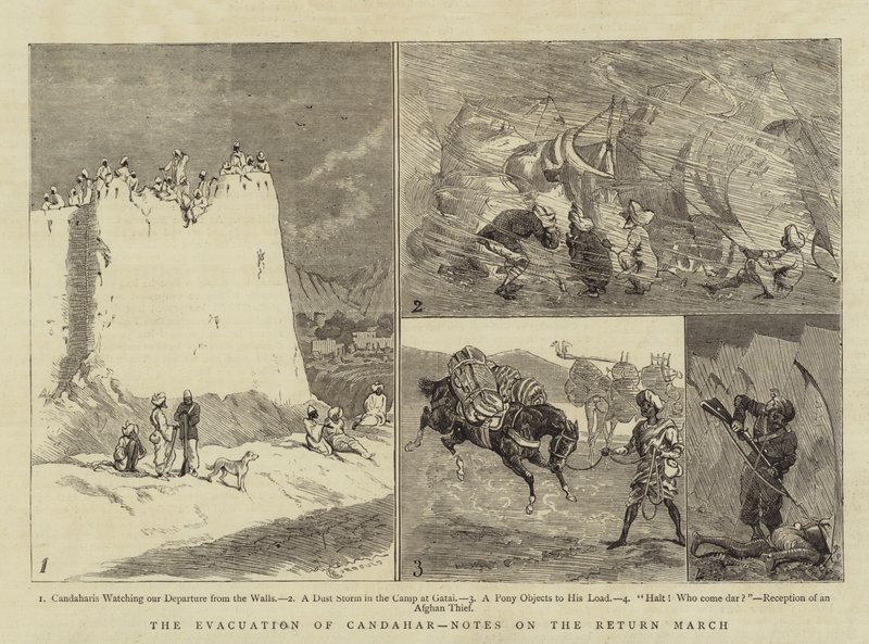 The Evacuation of Candahar, Notes on the Return March by Alfred Chantrey Corbould