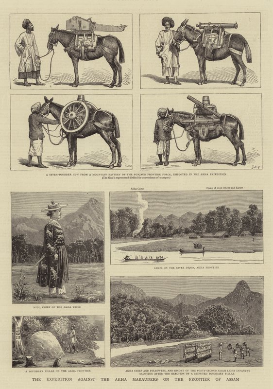 The Expedition against the Akha Marauders on the Frontier of Assam by Alfred Chantrey Corbould
