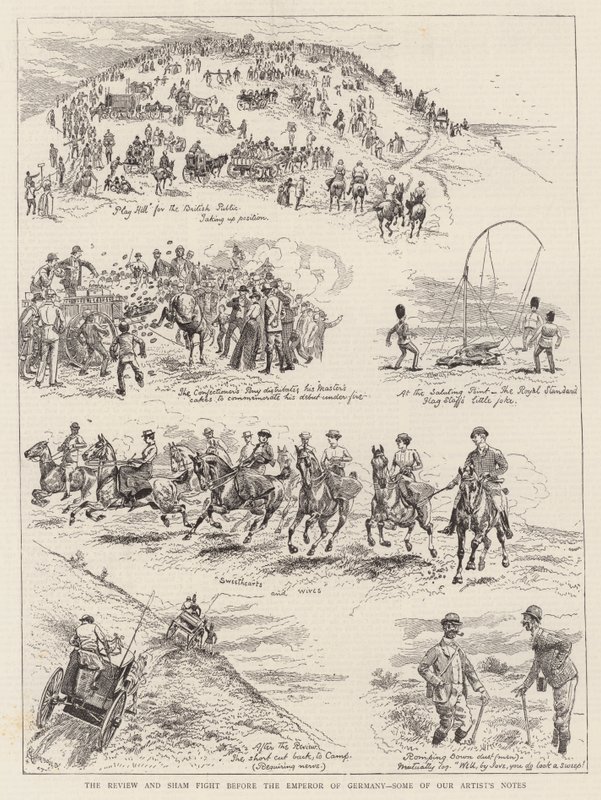 The Review and Sham Fight Before the Emperor of Germany by Alfred Chantrey Corbould
