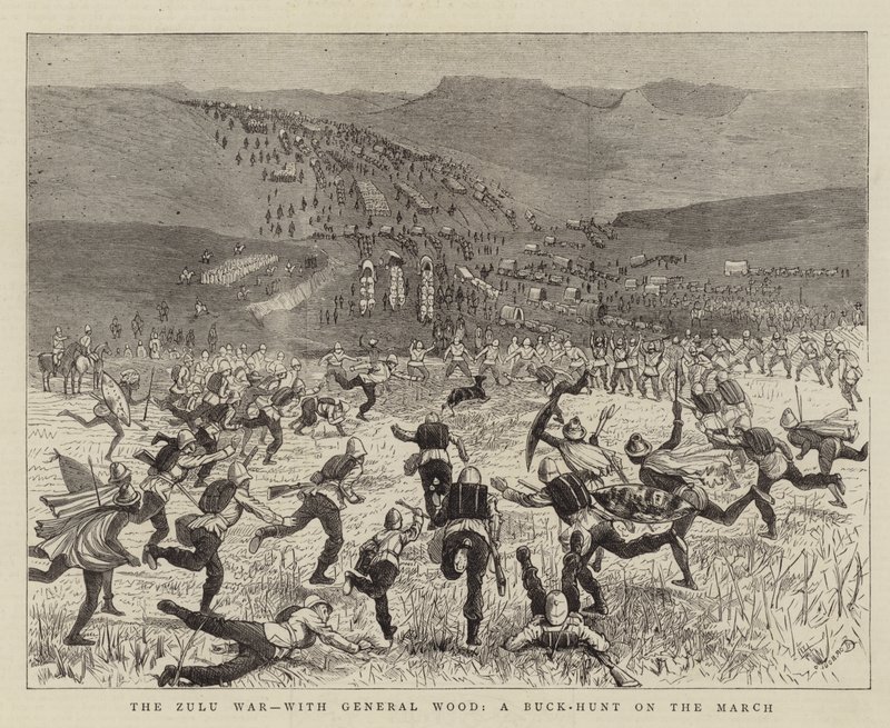 The Zulu War, with General Wood, a Buck-Hunt on the March by Alfred Chantrey Corbould