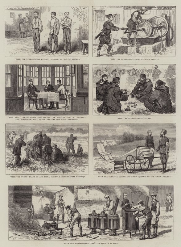 With the Turks and Russians by Alfred Chantrey Corbould