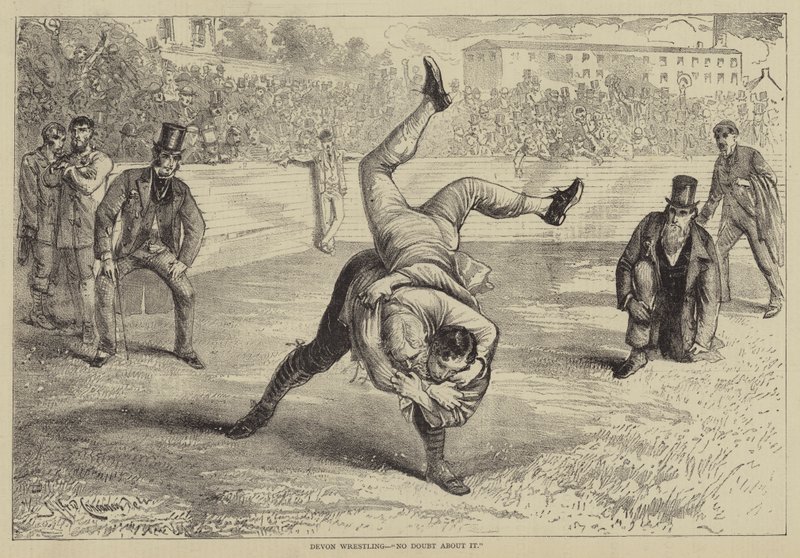Devon Wrestling, No Doubt About It by Alfred Concanen