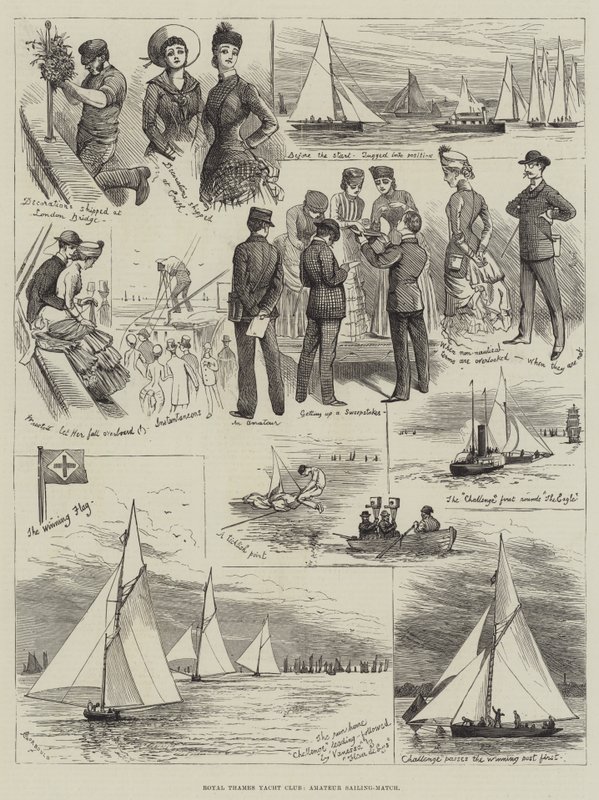 Royal Thames Yacht Club, Amateur Sailing Match by Alfred Courbould
