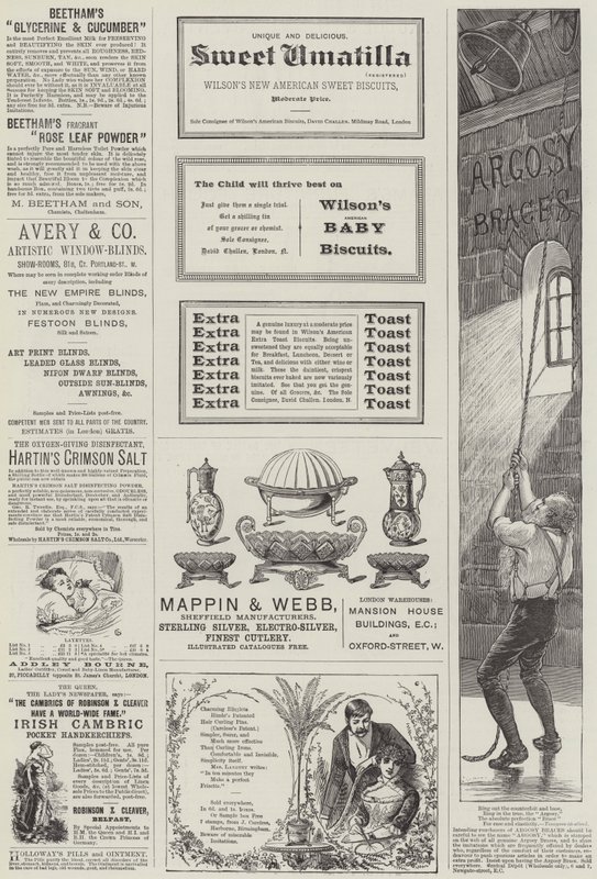 Page of Advertisements by Alfred Crowquill