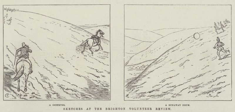 Sketches at the Brighton Volunteer Review by Alfred Crowquill