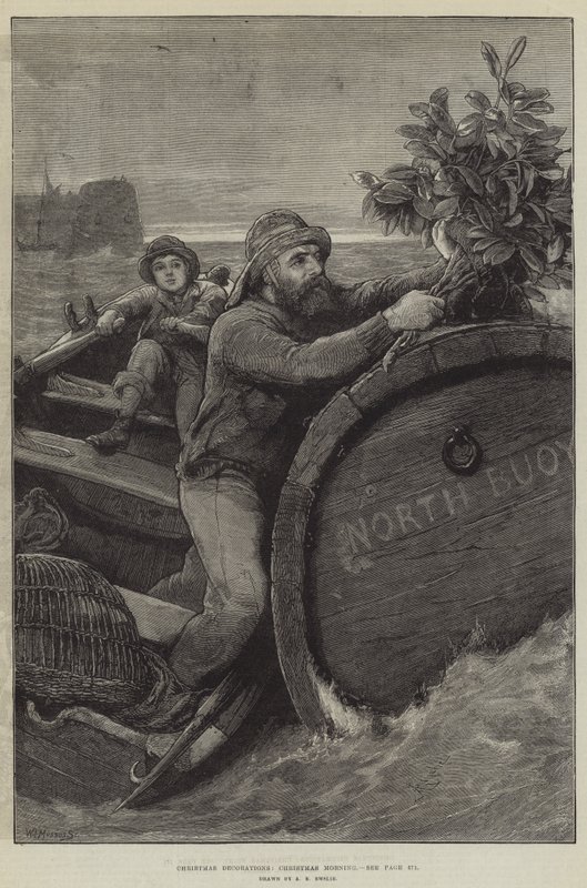 Christmas Decorations, Christmas Morning by Alfred Edward Emslie
