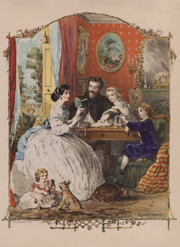 Ideal Victorian Home Life by Alfred (after) Concanen