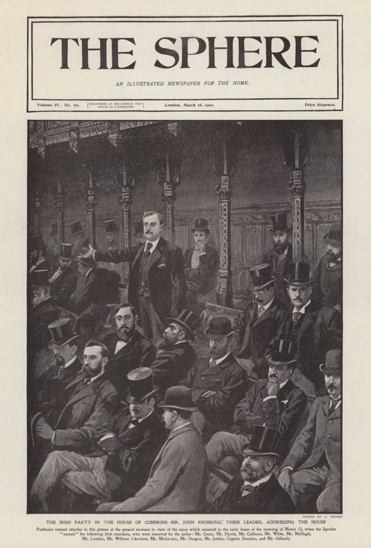 Irish MP John Redmond addressing the House of Commons by Alfred (after) Pearse