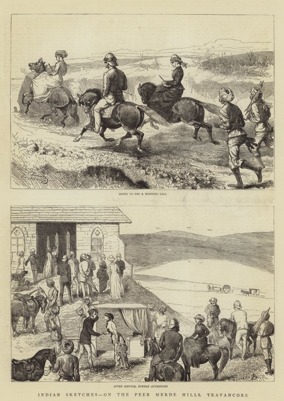 Indian Sketches, on the Peer Merde Hills, Travancore by Alfred Chantrey Corbould