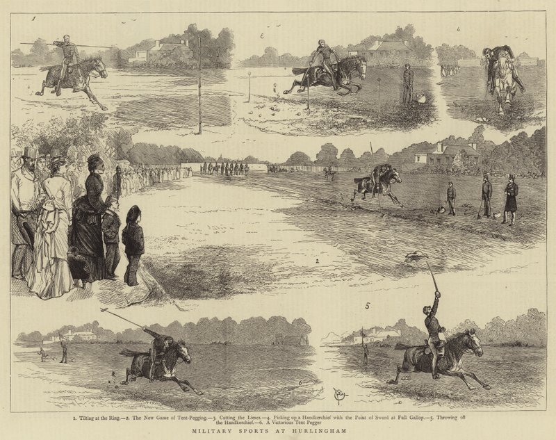 Military Sports at Hurlingham by Alfred Chantrey Corbould