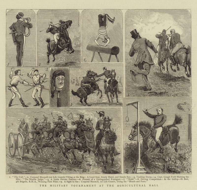 The Military Tournament at the Agricultural Hall by Alfred Chantrey Corbould