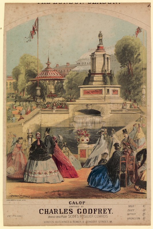 Galop. Showing the Royal Horticultural Society Garden Created to Coincide with the 1862 Exhibition by Alfred Concanen