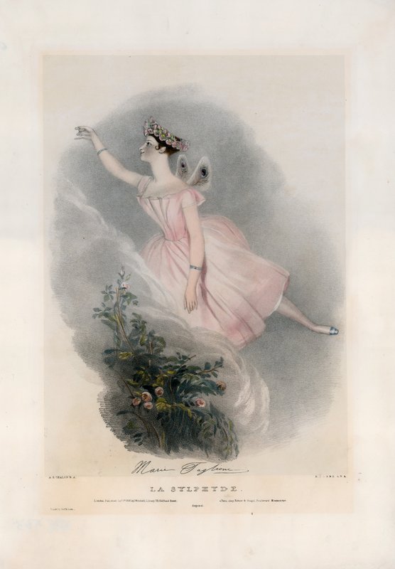 Marie Taglioni in La Sylphide by Alfred Edward Chalon