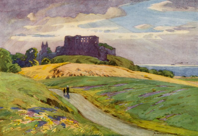 Denmark: Bornholm, Hammerhus Castle by Alfred Heaton Cooper