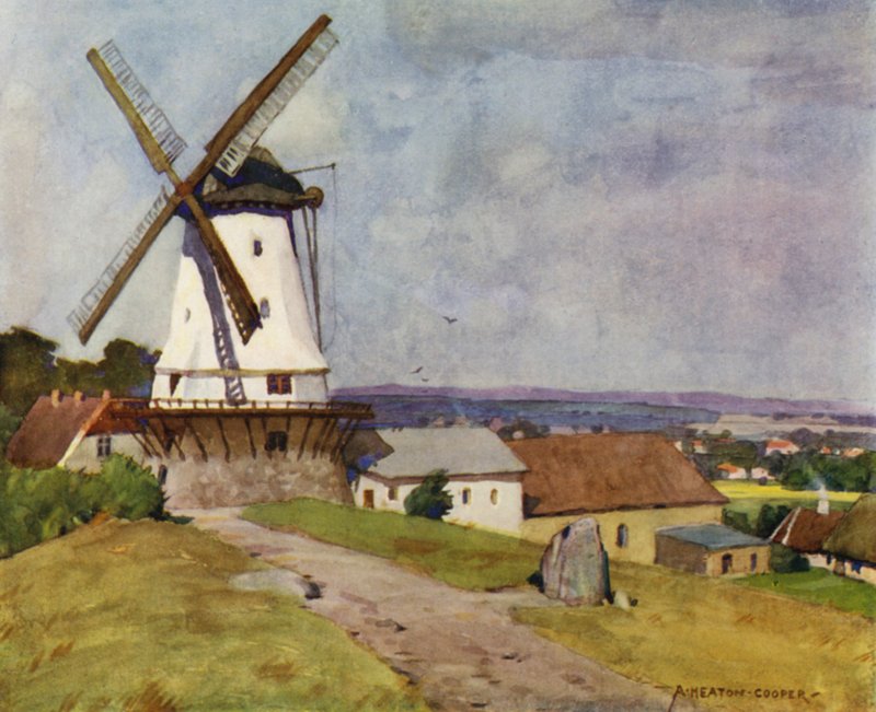 Denmark: Dybbol Mill, Sonderborg, on the Battlefield of 1864 by Alfred Heaton Cooper