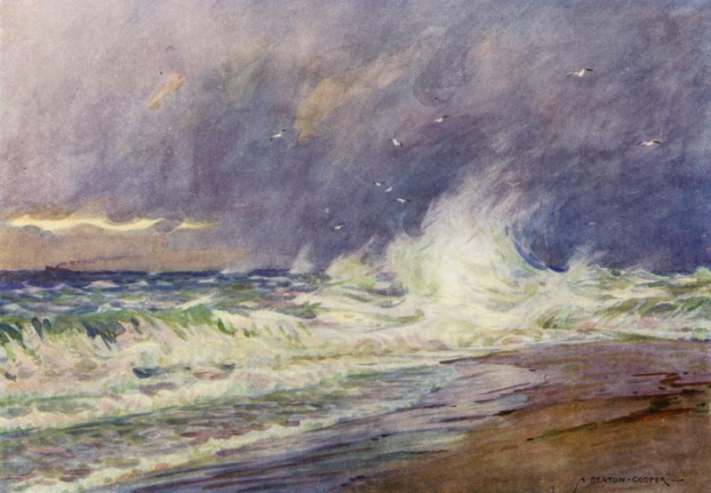Denmark: The Skaw, Meeting of the North Sea and the Kattegat by Alfred Heaton Cooper