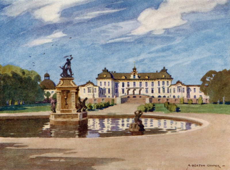 Drottningholm Palace, Stockholm by Alfred Heaton Cooper