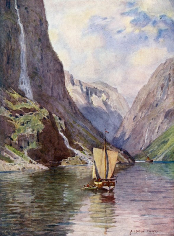 Gudvangen, Sogne Fjord by Alfred Heaton Cooper