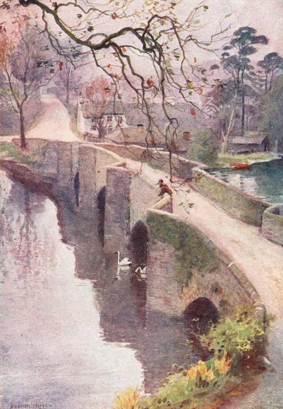Lake District: A Misty Morning, Newby Bridge, Windermere by Alfred Heaton Cooper