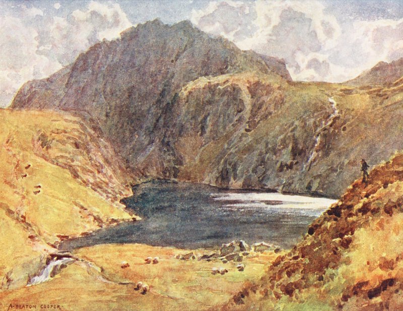 Lake District: Angle Tarn, Esk Hause by Alfred Heaton Cooper
