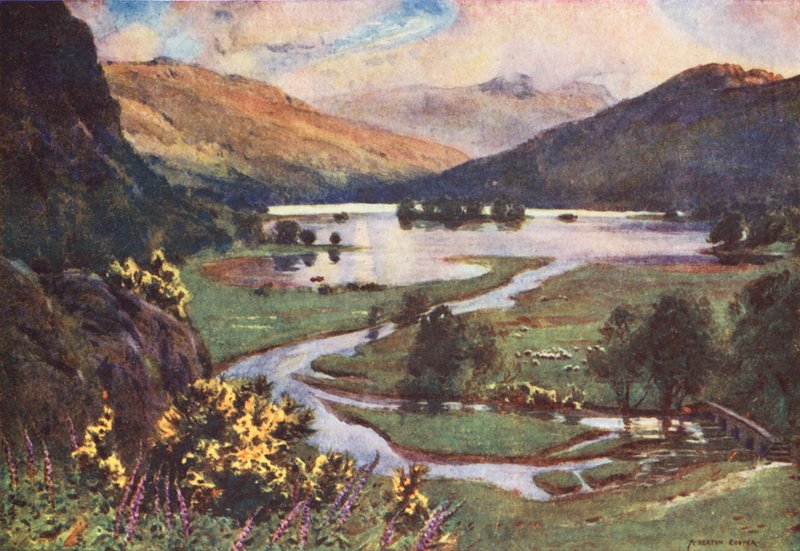 Lake District: Sunset, Rydal Water by Alfred Heaton Cooper