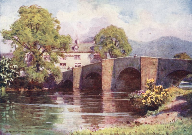 Lake District: Swan Inn, Newby Bridge, Windermere by Alfred Heaton Cooper