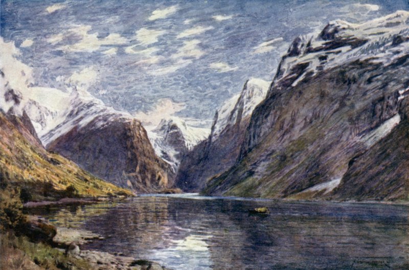 Loen Vand and Glacier, Nord Fjord by Alfred Heaton Cooper