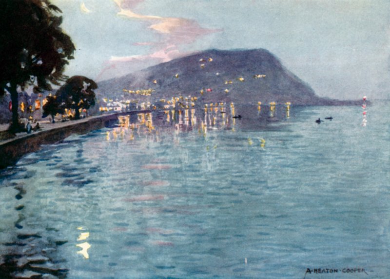 Minehead by Moonlight by Alfred Heaton Cooper