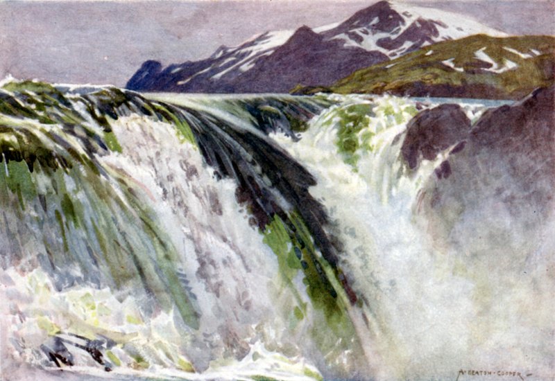 Stora Sjofallet, Great Lake Falls, Saltoluokta by Alfred Heaton Cooper