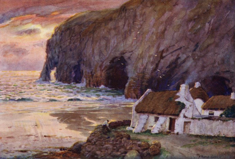 The Sea Caves of Ballybunnion, County Kerry by Alfred Heaton Cooper