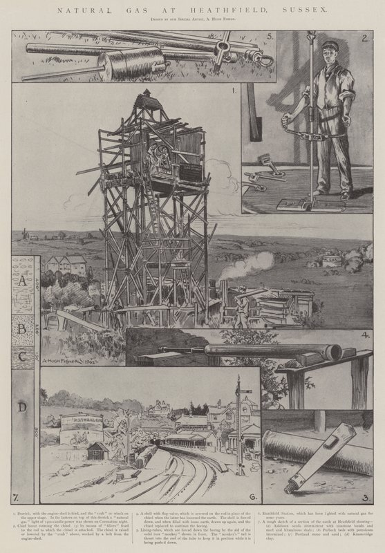Natural Gas at Heathfield, Sussex by Alfred Hugh Fisher