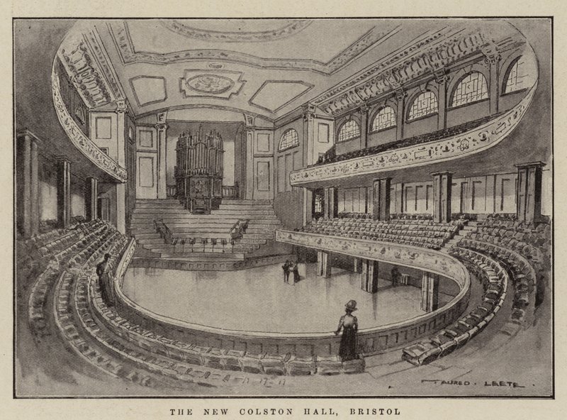 The New Colston Hall, Bristol by Alfred Leete