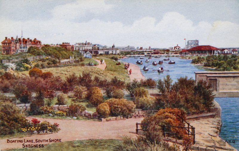 Boating Lake, South Shore, Skegness by Alfred Robert Quinton