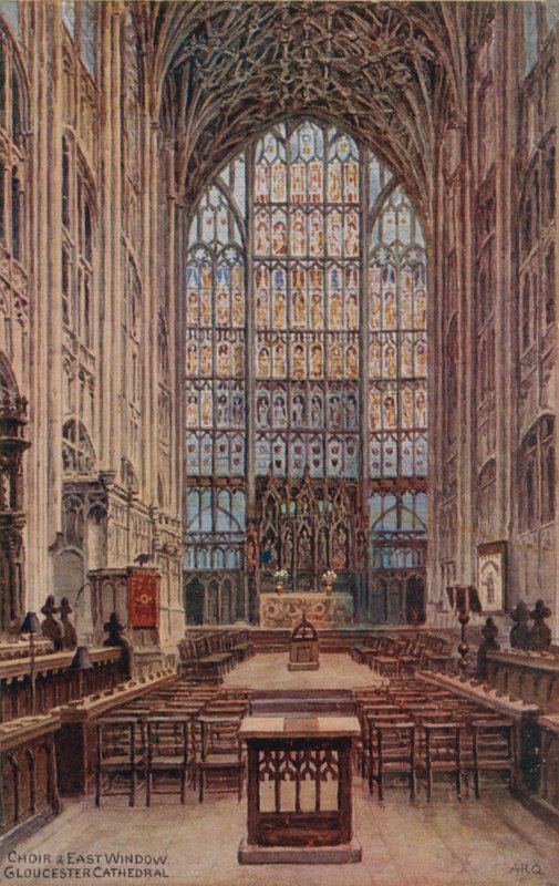 Choir and East Window, Gloucester Cathedral by Alfred Robert Quinton
