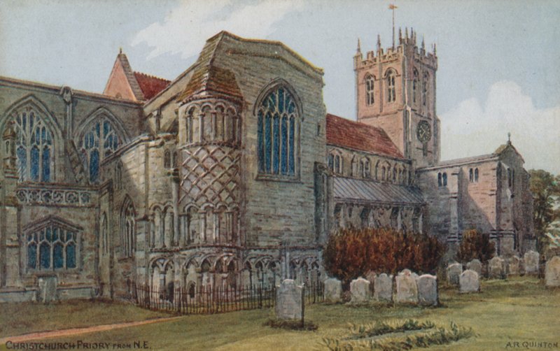 Christchurch Priory from N E by Alfred Robert Quinton