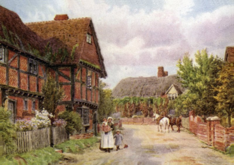 Cottages, East Hagbourne by Alfred Robert Quinton