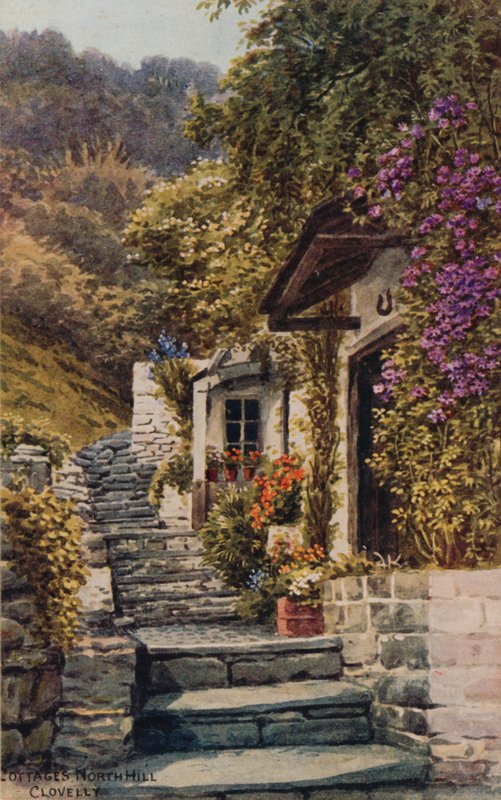 Cottages, North Hill, Clovelly by Alfred Robert Quinton