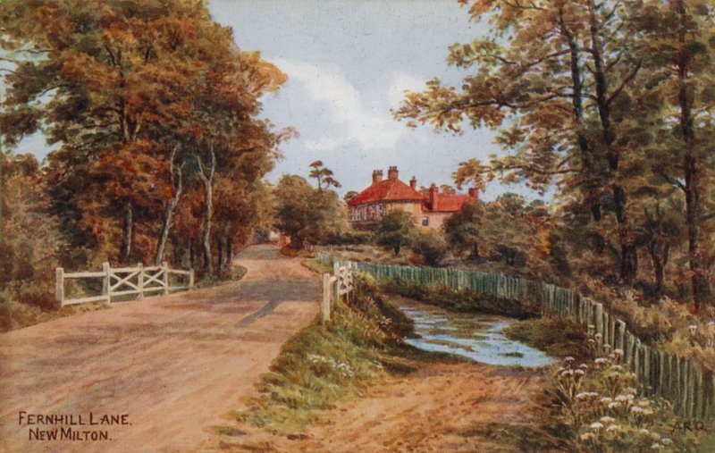 Fernhill Lane, New Milton by Alfred Robert Quinton