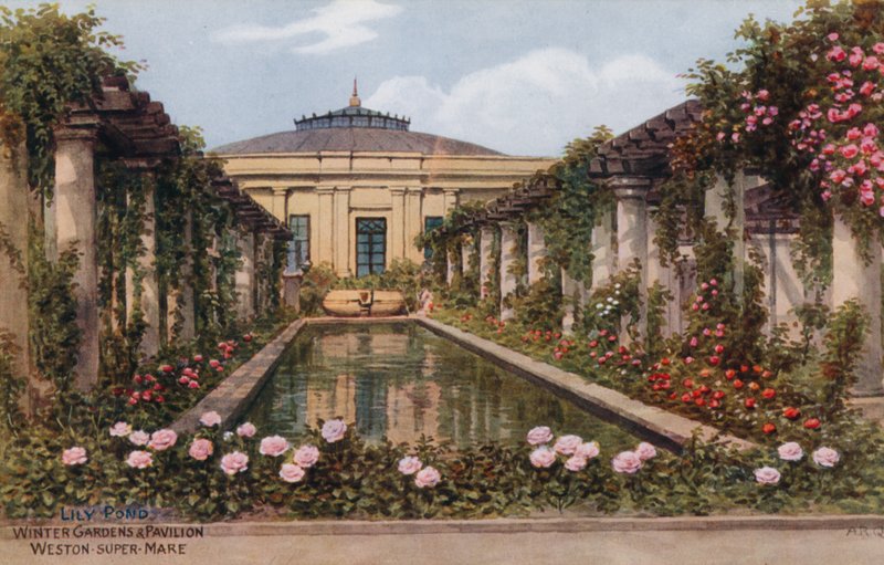 Lily Pond, Winter Gardens and Pavilion, Weston Super Mare by Alfred Robert Quinton