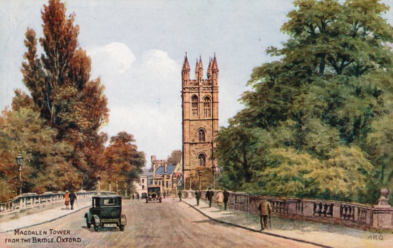 Magdalen Tower, from the Bridge, Oxford by Alfred Robert Quinton