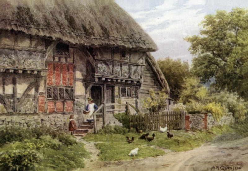 Old Cottage, Bignor, Sussex by Alfred Robert Quinton