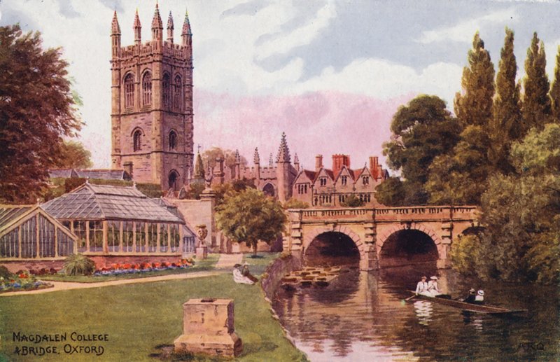 Oxford: Magdalen College and Bridge by Alfred Robert Quinton