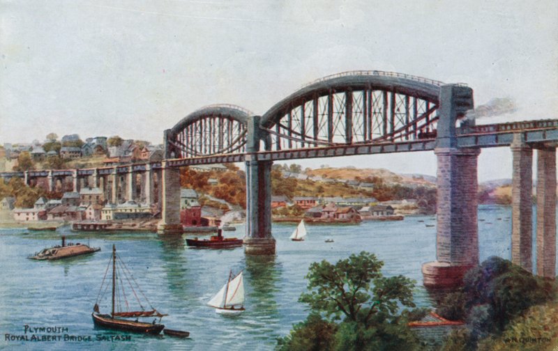 Plymouth, Royal Albert Bridge, Saltash by Alfred Robert Quinton