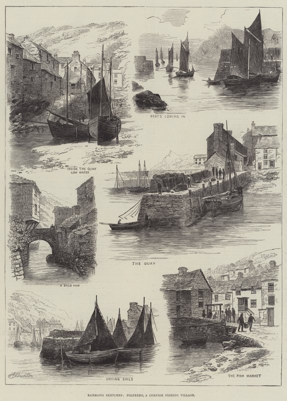 Rambling Sketches, Polperro, a Cornish Fishing Village by Alfred Robert Quinton