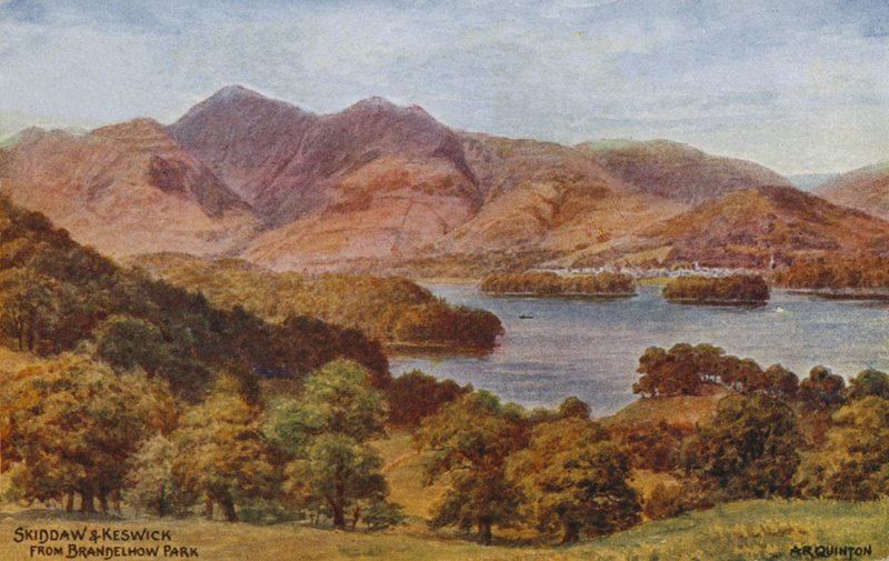 Skiddaw and Keswick from Brandelhow Park, Lake District by Alfred Robert Quinton