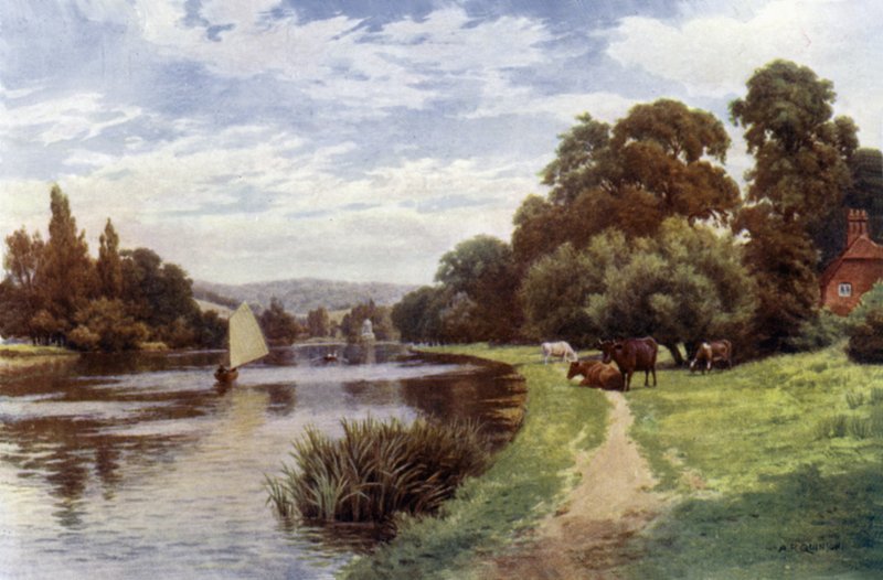 Temple Island, near Henley by Alfred Robert Quinton