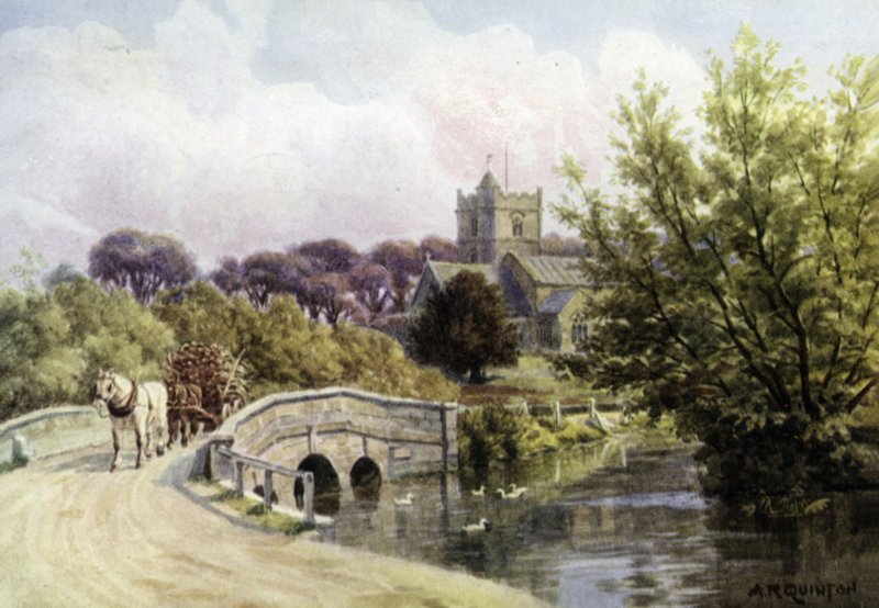 The Bridge, Coombe Bissett, near Salisbury by Alfred Robert Quinton
