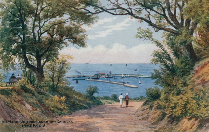 The Harbour, from Langmoor Gardens, Lyme Regis by Alfred Robert Quinton