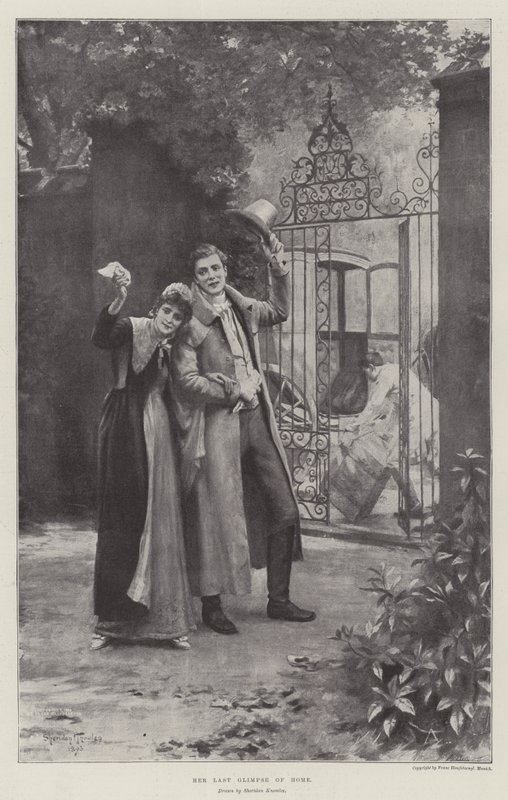 Her Last Glimpse of Home by Alfred Sheldon Williams