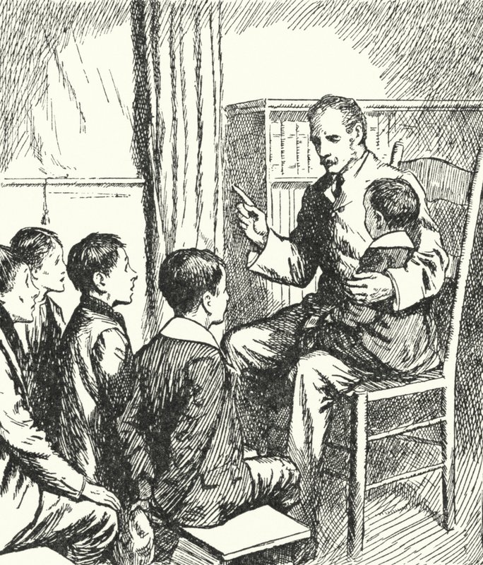 General Charles George Gordon telling ragged boys in Gravesend stories from English history by Alfred Wallis Mills